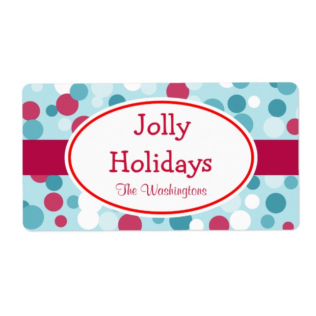 Etiqueta Retro Jolly Holidays Labers (Frente)