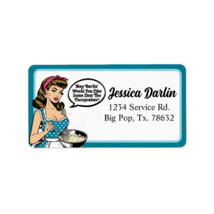 Etiqueta Retro Pinup_ Hey Darlin