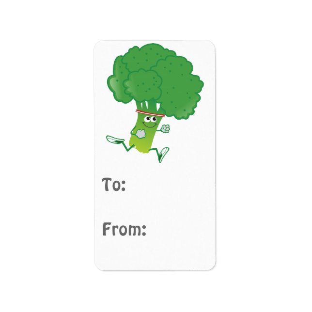 Etiqueta Retro Running Broccoli (Frente)