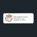 Etiqueta Retro Santa Claus Navidades divertidos Dirección d<br><div class="desc">¡Esta es la temporada! Obtén a Groovy con estos Navidades divertidos que devuelven las etiquetas de dirección. Tienen un ilustracion divertido de Santa Claus y un divertido retro "groovy y brillante". Son perfectas para avivar cualquier tipo de correo o invitación durante la temporada de vacaciones.</div>