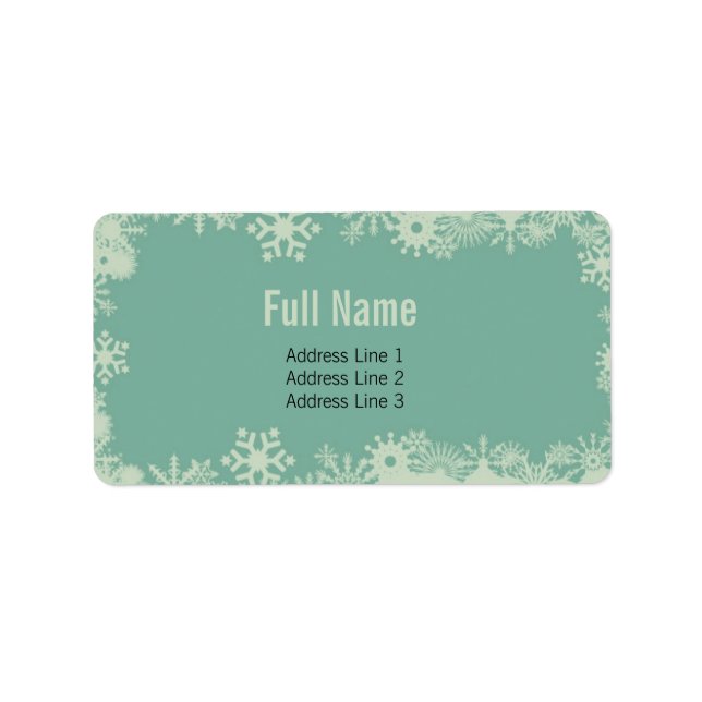 Etiqueta Retro Snowflakes 3 navidades (Frente)