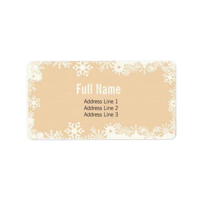 Etiqueta Retro Snowflakes 4 navidades (Frente)