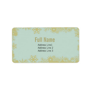 Etiqueta Retro Snowflakes 6 navidades
