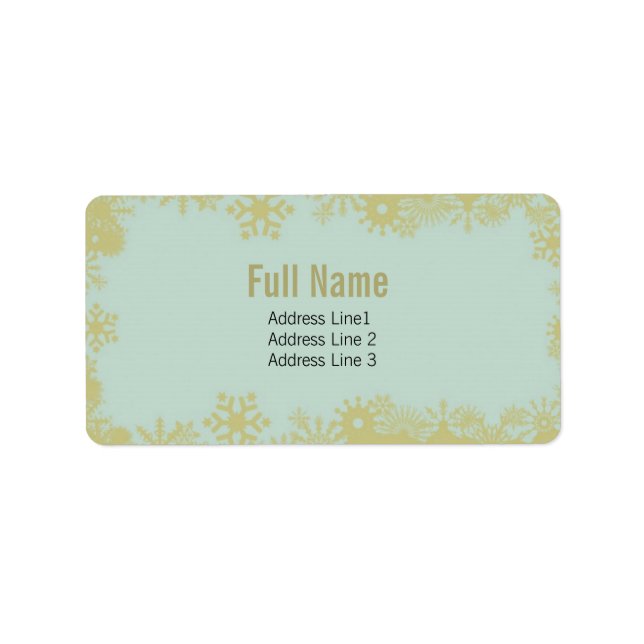Etiqueta Retro Snowflakes 6 navidades (Frente)