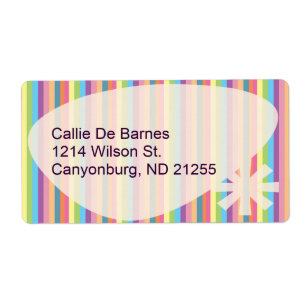 Etiqueta Retro Stripes Fun Vintage Color Patrón
