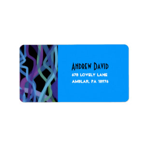 Etiqueta Retro Torah Bar Bat Mitzvah Dirección de retorno P