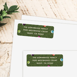 Etiqueta Retro Vintage Christmas Tree Return Address Label