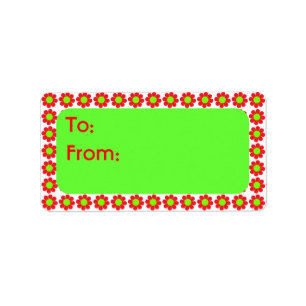Etiqueta Retro Xmas Flower Power