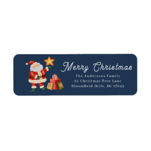 Etiqueta Return label santa claus nice presents