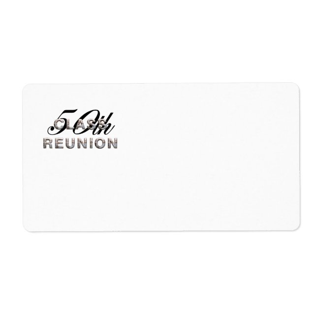 Etiqueta Reunión de la 50ª clase TEE (Frente)