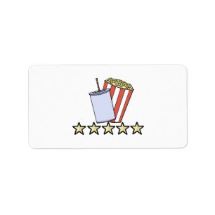 Etiqueta Revisión de película personalizada de 5 estrellas