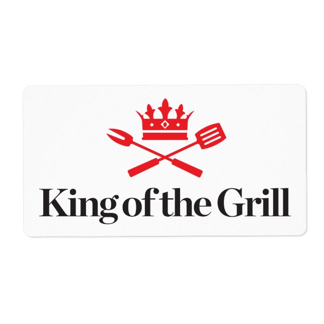 Etiqueta Rey del Grill (Frente)
