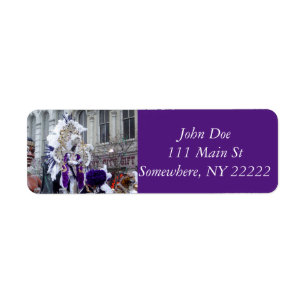 Etiqueta Rey púrpura del Zulú de Mardis Gras