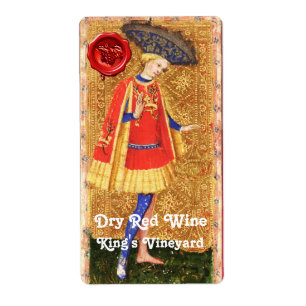 ETIQUETA REY'S VINEYARD RED WINE WAX SEAL/ TAROTS ANTIGUOS