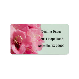 Etiqueta Rhododendron Elegant Floral Address Label