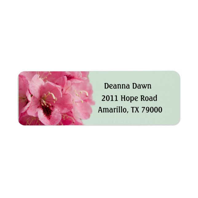 Etiqueta Rhododendron Elegant Floral Label (Frente)