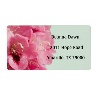 Etiqueta Rhododendron Elegant Floral Shipping Label