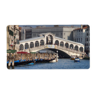 Etiqueta Rialto Bridge Venice Italia