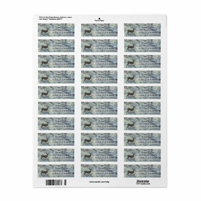 Etiqueta Río Buck (Hoja Entera)