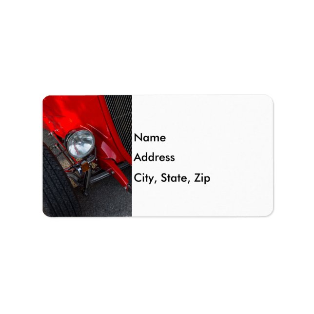 Etiqueta Roadster de los años 30 (Frente)