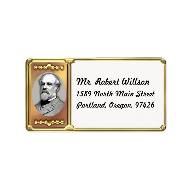 Etiqueta Robert E. Lee Address Label (Frente)