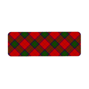 Etiqueta Robertson tartan platillo rojo
