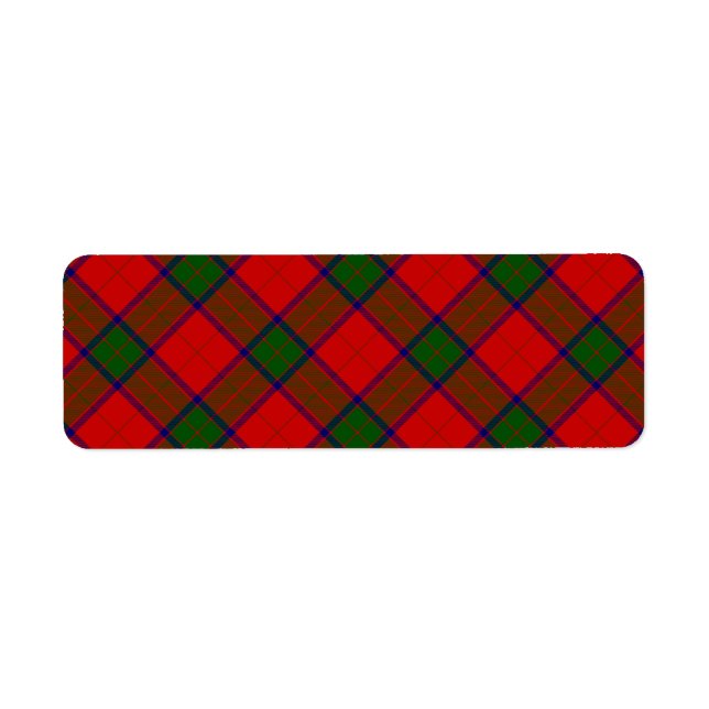 Etiqueta Robertson tartan platillo rojo (Frente)