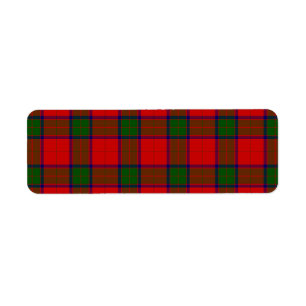 Etiqueta Robertson tartan platillo rojo