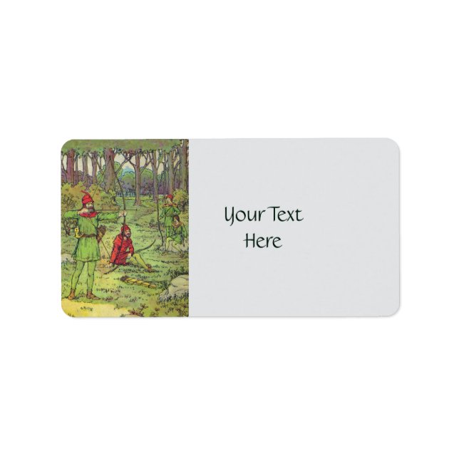 Etiqueta Robin Hood En El Bosque (Frente)
