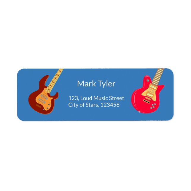 Etiqueta Rock Star Boys Band Birthday Party (Frente)