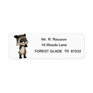 Etiqueta Rocky el lindo Personalizado Raccoon