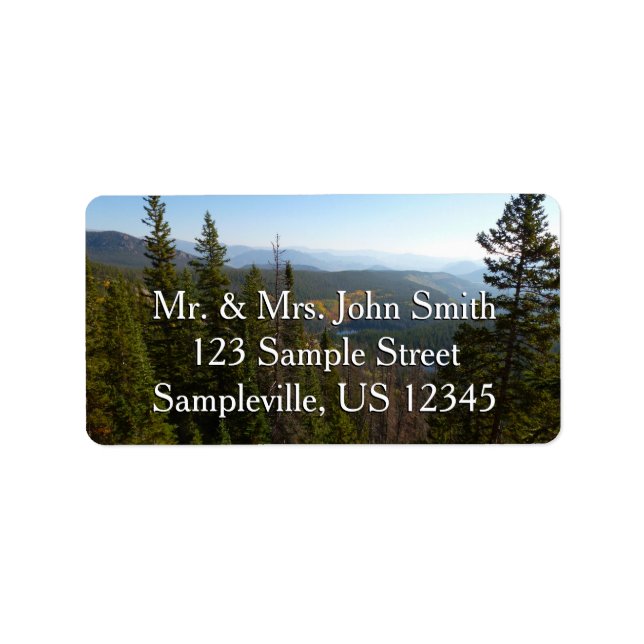 Etiqueta Rocky Mountain Overlook in Early Fall (Frente)