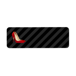 etiqueta roja de zapatos de tacón alto