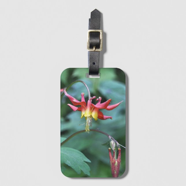 Etiqueta roja del equipaje de Columbine (Anverso vertical)