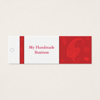 Etiqueta roja paisley