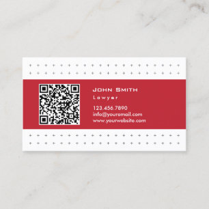 Etiqueta roja QR del abogado del código