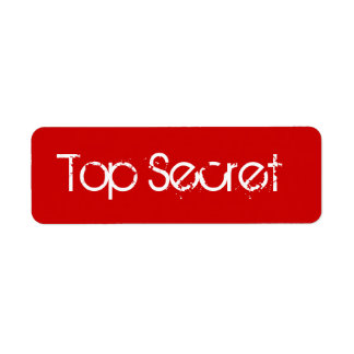 Etiqueta roja superior de secreto