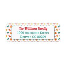 Rojo Blanco Verde Texto Holly Bell Patrón de repos