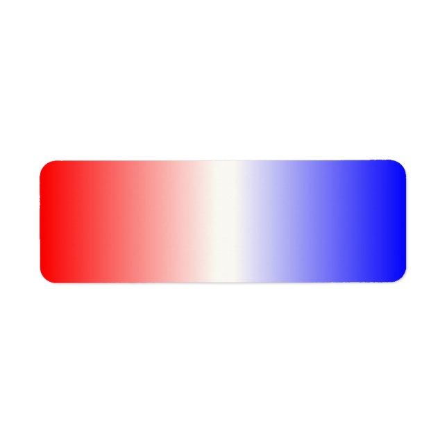 Etiqueta Rojo Blanco y Azul Ombre (Frente)