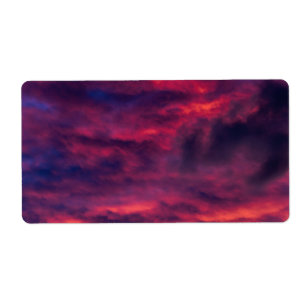 Etiqueta rojo de agosto