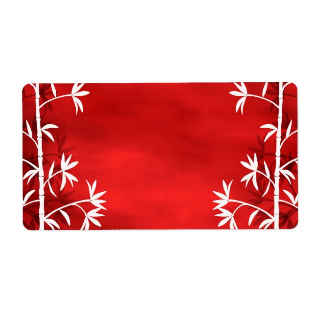 Etiqueta Rojo de bambú blanco (Frente)