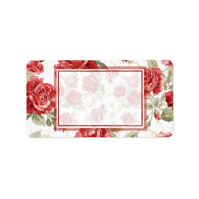 Etiqueta Rojo rosa y blanco (Frente)