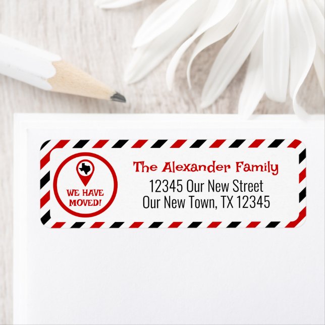 Etiqueta Rojo y negro que hemos movido a rayas (In situ)