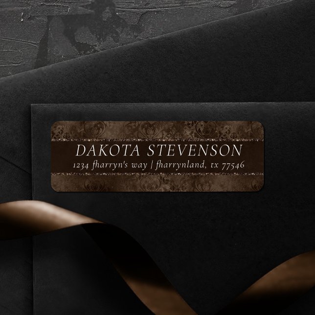Etiqueta Romance bronce de medianoche | Damasco satinado (Subido por el creador)