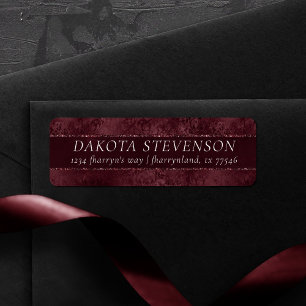 Etiqueta Romance del vino de medianoche Dirección oscura