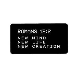 Etiqueta Romanos 12:2 Nueva Mente Vida Creación Minimalista