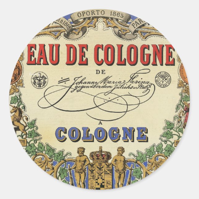 Etiqueta romántica de perfume parisino. (Anverso)