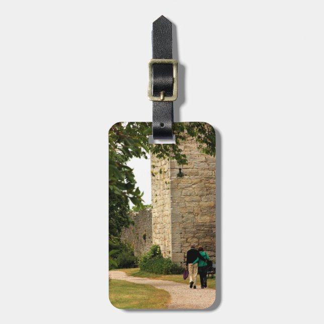 Etiqueta romántica del equipaje de los pares que (Frente Vertical)