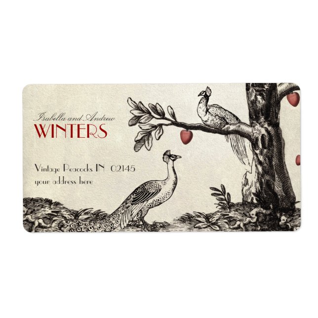 Etiqueta Romeo y Julieta - Versión de Peacock (Frente)