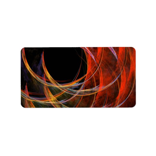 Etiqueta Rompiendo el arte abstracto del círculo (Frente)